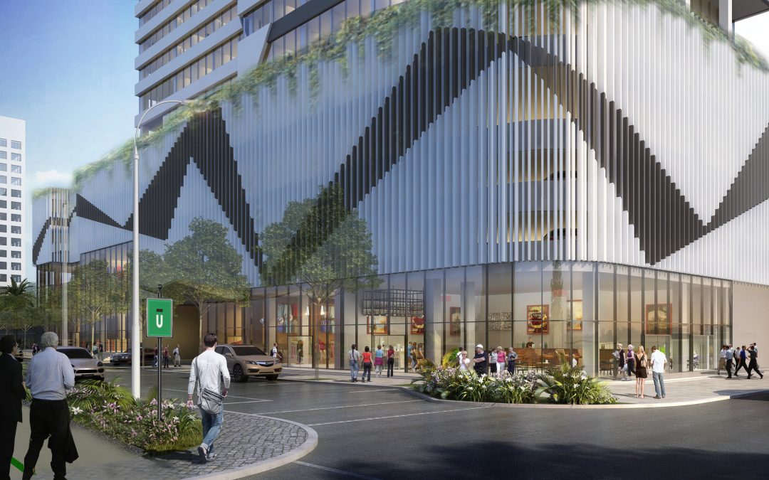 CONSTRUCTION UNDERWAY ON TOWER ACROSS FROM BRICKELL CITY CENTRE WITH TWO HOTELS, ROOFTOP LOUNGE