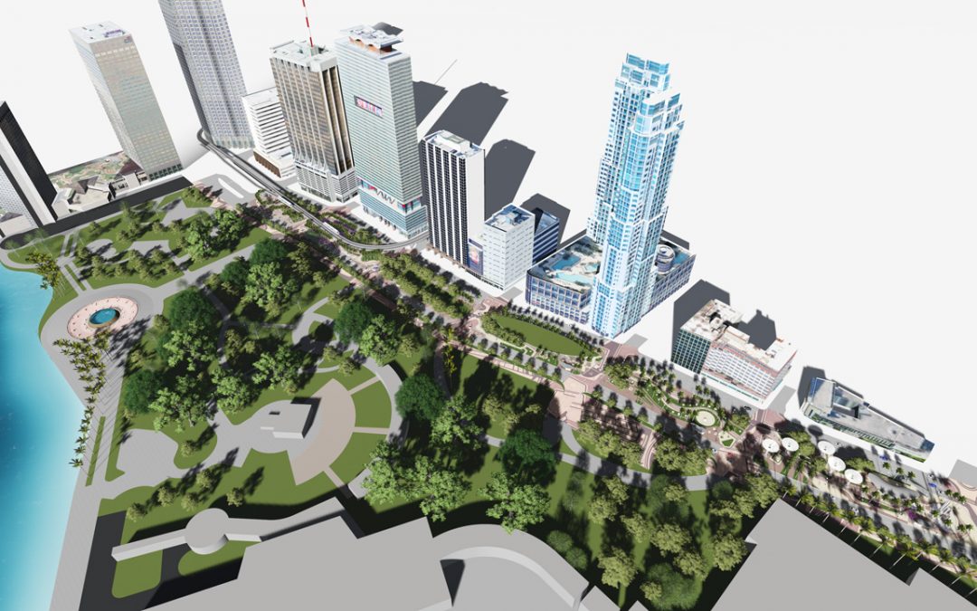 PUBLIC MEETING THIS WEEK ON BISCAYNE GREEN PLAN TO REMOVE DOWNTOWN MIAMI TRAFFIC LANES FOR GREEN SPACE