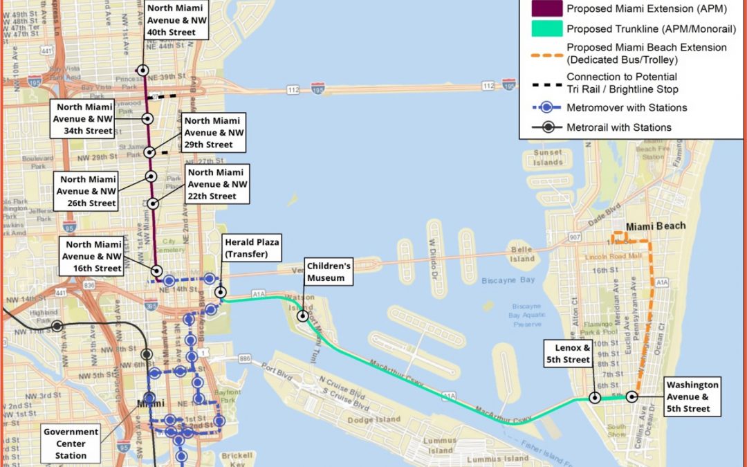 RENDERINGS SHOW ELEVATED PEOPLE MOVER FROM MIDTOWN TO SOUTH BEACH AFTER IT IS SELECTED AS ‘PREFERRED ALTERNATIVE’