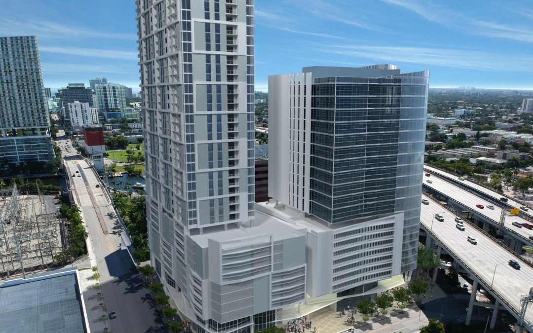 RIVERSIDE CENTER APPROVED BY UDRB, WITH TWIN TOWERS OF OFFICE & RESIDENTIA