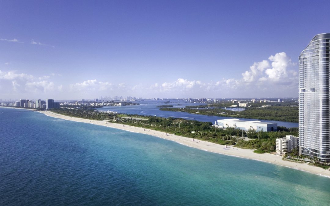 HERE’S THE FIRST PHOTO OF THE NEWLY COMPLETED RITZ CARLTON SUNNY ISLES, WHICH FEATURES 6,000 PANES OF GLASS