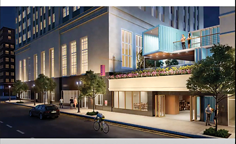 Brew pub with shipping container on top targets historic building